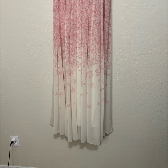 Badgley Mischka Twirling Butterfly Ombré Formal Maxi Dress Fairycore Whimsical 0 - Picture 8 of 15